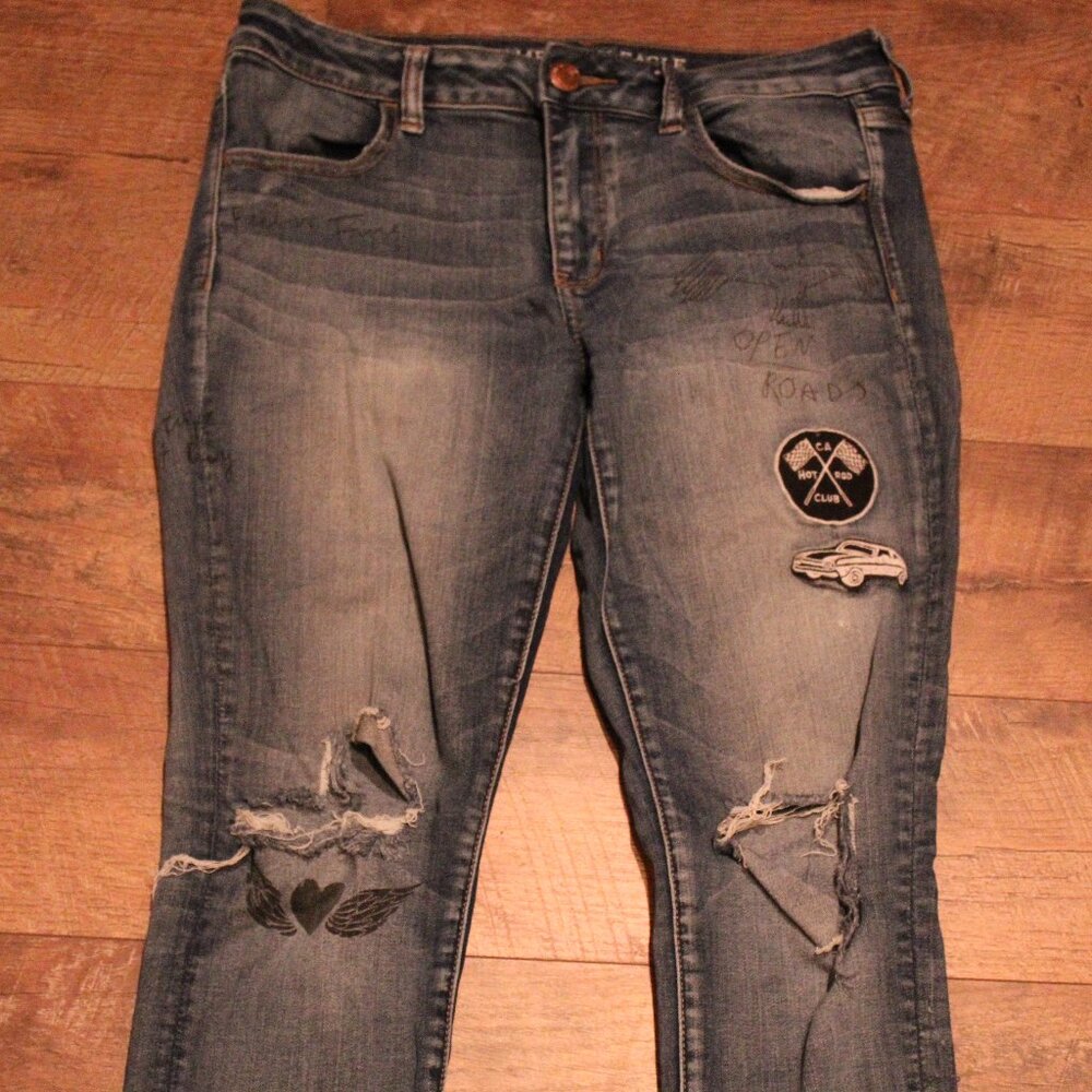 Womens American Eagle Jegging Cropped Jean Size 10